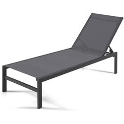 NP10502GR 6-Position Chaise Lounge Chair with Rustproof Aluminium Frame, Gray -  Total Tactic