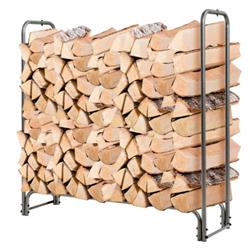 Picture of Total Tactic NP10537GR 4 ft. Firewood Storage Log Rack&#44; Gray