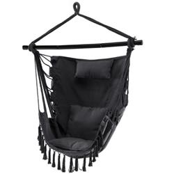 Picture of Total Tactic NP10556GR Hanging Rope Swing Chair with Soft Pillow & Cushions&#44; Gray