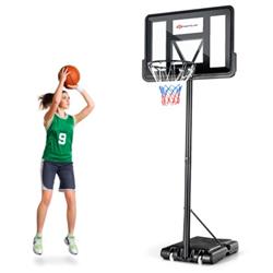SP37743 Adjustable Portable Basketball Hoop Stand with Shatterproof Backboard Wheel
