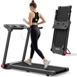 Picture of Total Tactic SP37748US 3.75HP Folding Treadmill Electric Running Machine with Bluetooth APP Self-standing