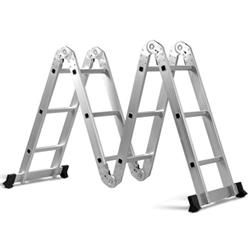 TL35126 12.5 ft. 12-Step Multi Purpose Aluminum Folding Scaffold Ladder -  Total Tactic