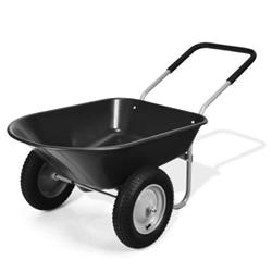 TL35154BK 2 Tire Wheelbarrow Garden Cart Heavy-Duty Dolly Utility Cart, Black -  Total Tactic