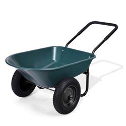 TL35154GN 2 Tire Wheelbarrow Garden Cart Heavy-Duty Dolly Utility Cart, Green -  Total Tactic