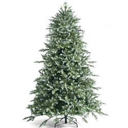 CM23594 8 ft. Hinged Artificial Christmas Spruce Tree with Mixed PE & PVC Tips