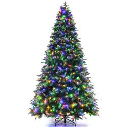 CM23603US 9 ft. Pre-Lit Snowy Christmas Hinged Tree with Multi Color Lights