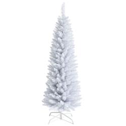 CM23610 5 ft. Slim Artificial Christmas Pencil Tree with PVC Needles & Folding Metal Stand