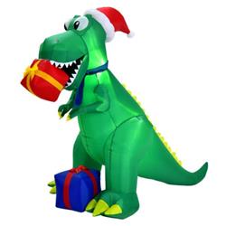 CM23729US 6 ft. Christmas Inflatable Dinosaur for Indoor & Outdoor