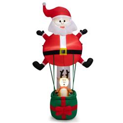 CM23989US 8 ft. Inflatable Santa Claus & Reindeer