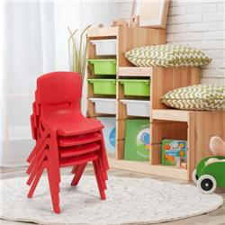 Picture of Total Tactic HW64568RE-4 Kids Plastic Stackable Classroom Chair, Red - Pack of 4