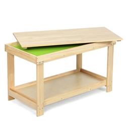HW64632NA Solid Multifunctional Wood Kids Activity Play Table, Natural