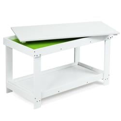 HW64632WH Solid Multifunctional Wood Kids Activity Play Table, White