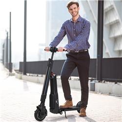 SP0563 LED Bluetooth Folding Electric Scooter with Removable Seat, Black