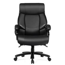 HW65238BK 400 lbs Big & Tall PU Leather Massage Office Chair, Black -  Total Tactic