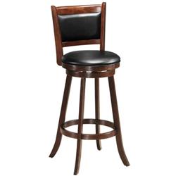 Picture of Total Tactic HW65284 29 in. Swivel Bar Height Stool Wooden Upholstered Dining Chair