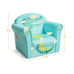 Picture of Total Tactic HW65436 Kids Crocodile Armrest Upholstered Couch
