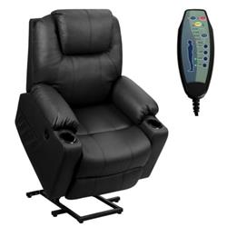 Picture of Total Tactic HW65588BKPlus Electric Power Lift Leather Massage Sofa&#44; Black