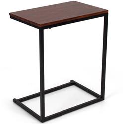 HW65595CF 26 in. Beside Sofa Laptop Holder End Stand Desk, Dark Brown