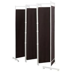 HW65775CF 6-Panel Room Divider Folding Privacy Screen, Brown