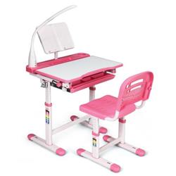 Picture of Total Tactic HW65819PI Adjustable Kids Desk Chair Set with Lamp & Bookstand&#44; Pink