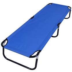 OP2617 Outdoor Portable Blue Folding Camping Bed, Blue