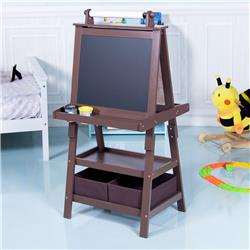 Picture of Total Tactic BB4829 Kids Standing Art Easel with 2 Storage Boxes, Brown