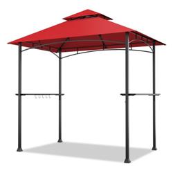 OP3672WN 8 x 5 ft. Outdoor Barbecue Grill Gazebo Canopy Tent BBQ Shelter, Wine