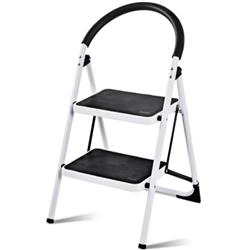 TL35208 2.75 ft. Folding Step Stool with Iron Frame & Anti-Slip Pedals