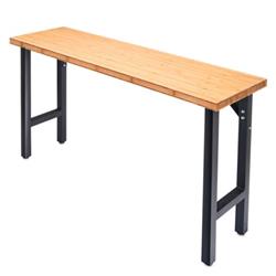 Picture of Total Tactic TL35313 65 in. Bamboo Modular Workbench Table