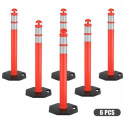 TL35316Plus 45 in. Orange Traffic Delineator Post Cone - Pack of 6