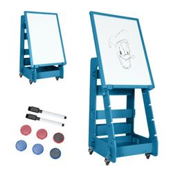 Picture of Total Tactic TP10010NY Multifunctional Kids Standing Art Easel with Dry-Erase Board, Navy
