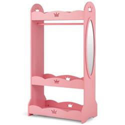 Picture of Total Tactic TP10023PI Kids Pretend Costume Closet with Mirror, Pink