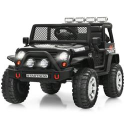 12V Kids Remote Control Electric Ride On Truck Car Toyswith Lights & Music, Black