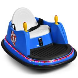 TQ10059US-NY 6V Kids Ride On Bumper Car Vehicle 360 deg Spin Race Toys with Remote Control, Blue