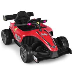 Picture of Total Tactic TQ10081US-RE 12V Kids Ride on Electric Formula Racing Car Toys with Remote Control&#44; Red