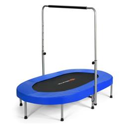 Picture of Total Tactic TW10002BL Foldable Double Mini Kids Fitness Rebounder Trampoline, Blue