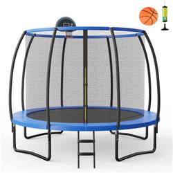 TW10075Plus 12 ft. Recreational Trampoline with Basketball Hoop