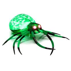 TX10003US 5 ft. Long Halloween Inflatable Creepy Spider with Cobweb & LEDS