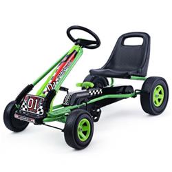 TY283250GN 4-Wheel Kids Ride On Pedal Powered Bike Go Kart Racer Car Outdoor Play Toys, Green -  Total Tactic