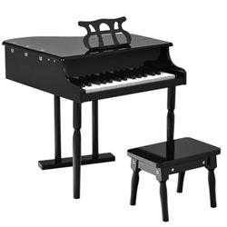 Picture of Total Tactic TY322017BK 30-Key Children Mini Grand Piano Musical Instrument Toy with Bench, Black