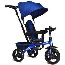 Picture of Total Tactic TY326400BL 4-in-1 Kids Tricycle with Adjustable Push Handle, Blue