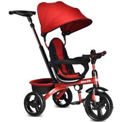 Picture of Total Tactic TY326400RE 4-in-1 Kids Tricycle with Adjustable Push Handle, Red