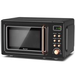 Picture of Total Tactic EP23853GD 700W Retro Countertop Microwave Oven with 5 Micro Power & Auto Cooking Function&#44; Golden