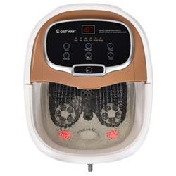 Picture of Total Tactic EP24368CF Portable All-In-One Heated Foot Bubble Spa Bath Motorized Massager, Coffee