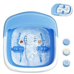 Picture of Total Tactic EP24490BL Foot Spa Bath Motorized Massager with Heat Red Light&#44; Blue