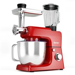 Picture of Total Tactic EP24645RE 3-in-1 Multi-Functional 6-Speed Tilt-Head Food Stand Mixer&#44; Red