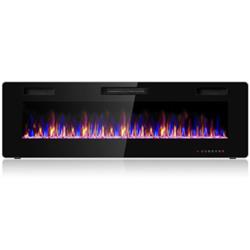 EP24706 60 in. Recessed Ultra Thin Mounted Wall Electric Fireplace -  Total Tactic