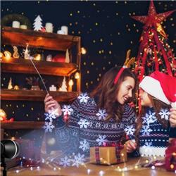 EP24748US Outdoor Waterproof Christmas Snowflake LED Projector Lights with Remote Control