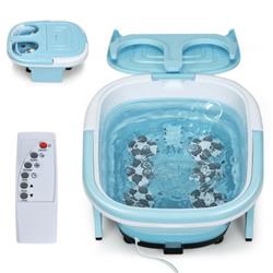 Picture of Total Tactic EP24782US-BL Foldable Foot Spa Bath Motorized Massager with Bubble Red Light Timer Heat&#44; Blue