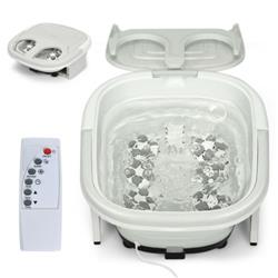 Picture of Total Tactic EP24782US-GR Foldable Foot Spa Bath Motorized Massager with Bubble Red Light Timer Heat&#44; Gray